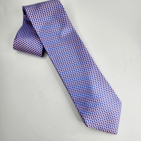 MICHAEL KORS Pink & Blue Silk Tie. - Picture 2 of 5